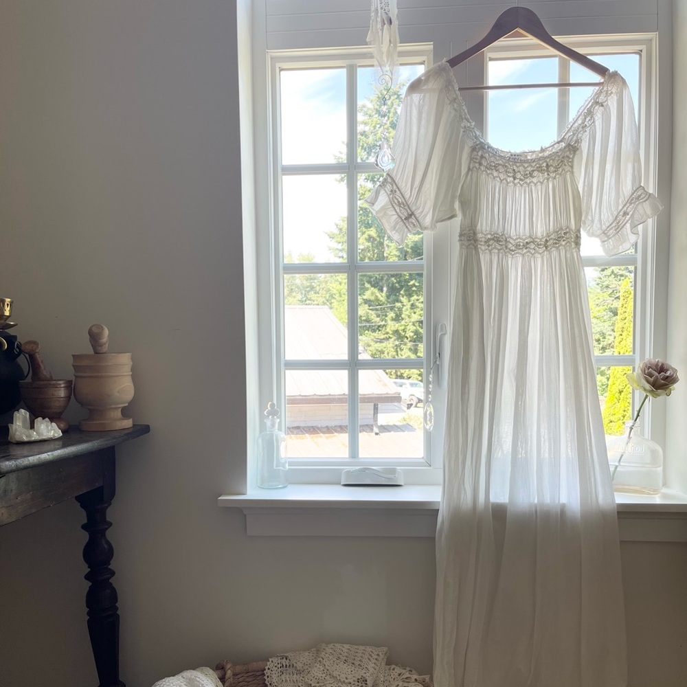 White cotton dress